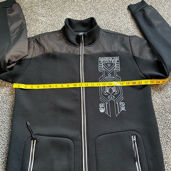 American Fighter Black Zip up Graphic Mens Jacket Size Large - Picture 11 of 12